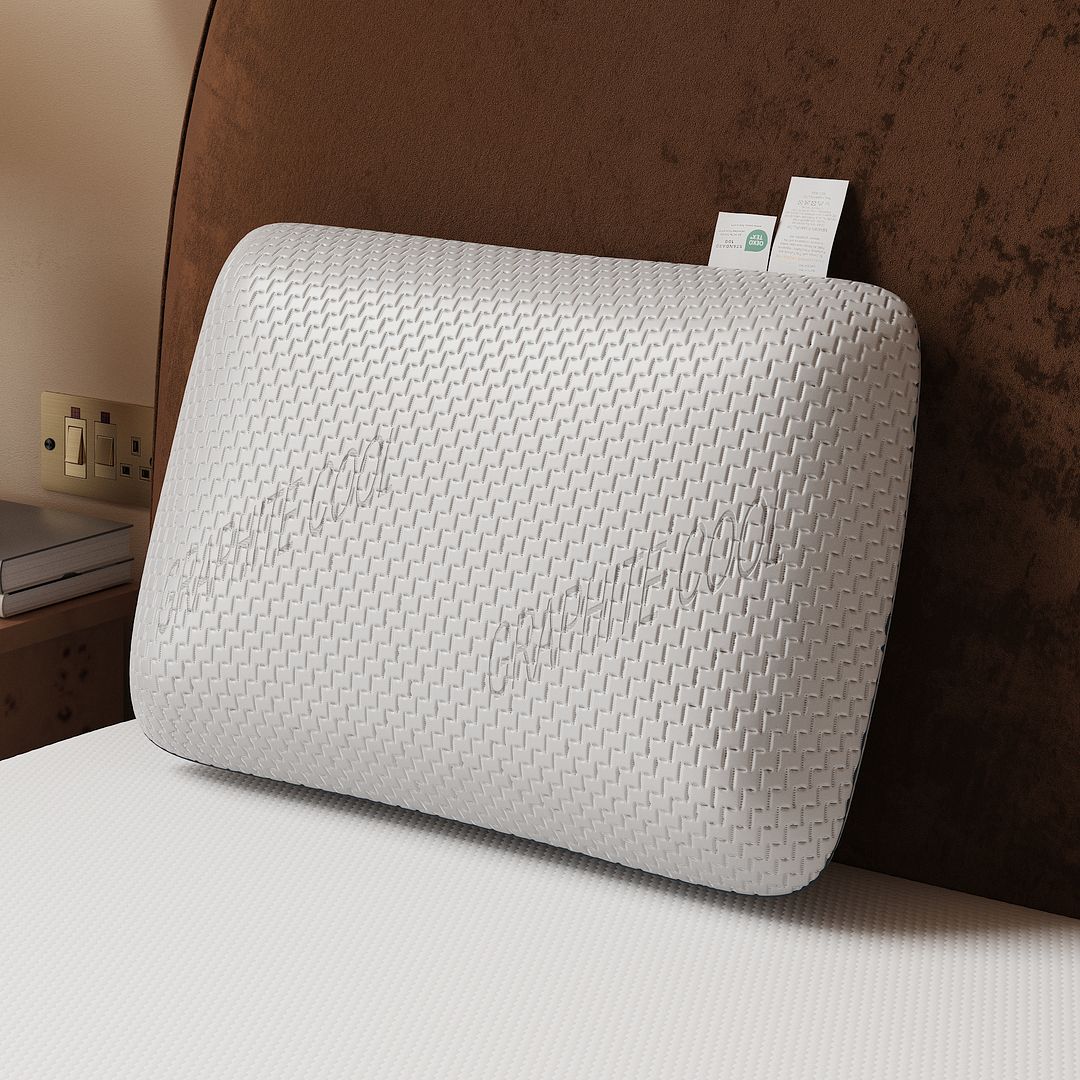 Moulded Memory Foam w Graphite Cover Pillow