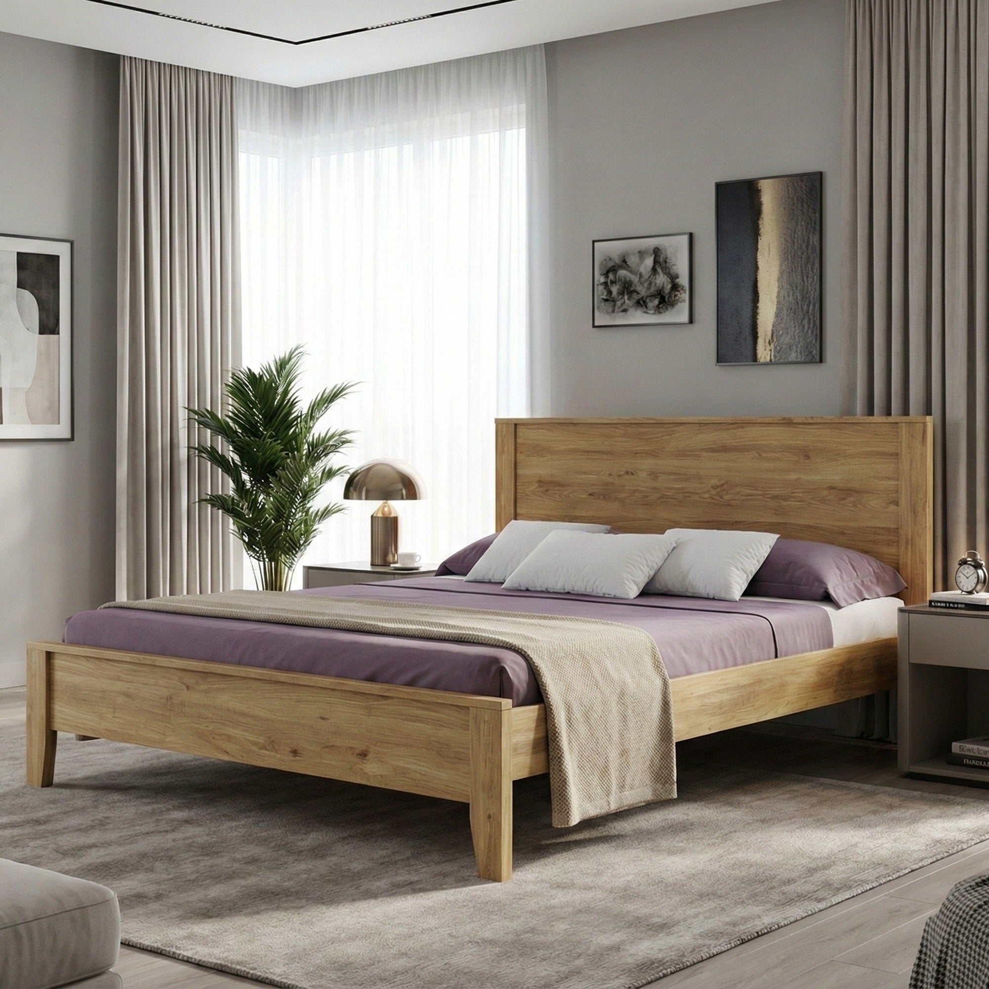 Denver Solid Pine Wooden Bed Frame with Slatted Base