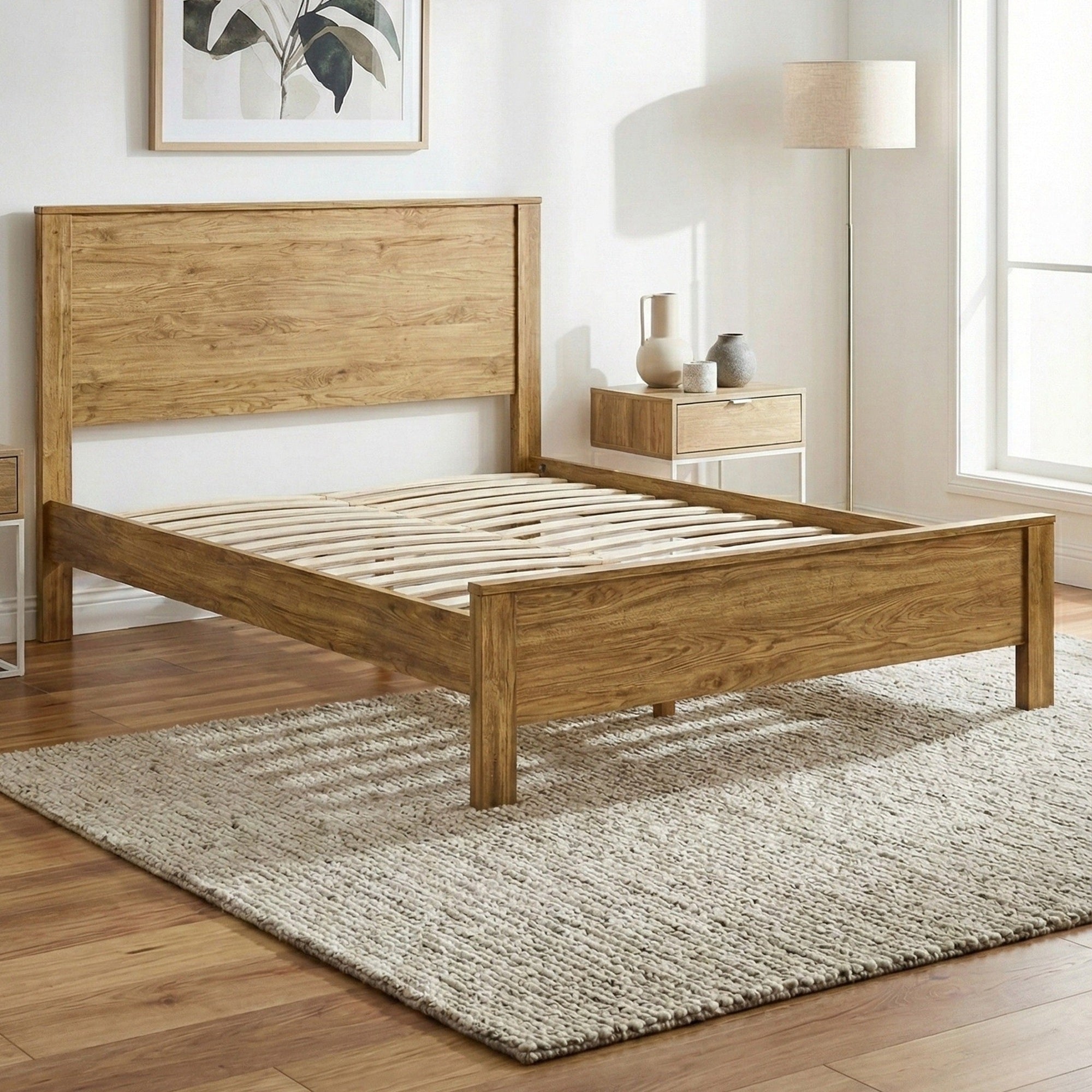 Denver Solid Pine Wooden Bed Frame with Slatted Base