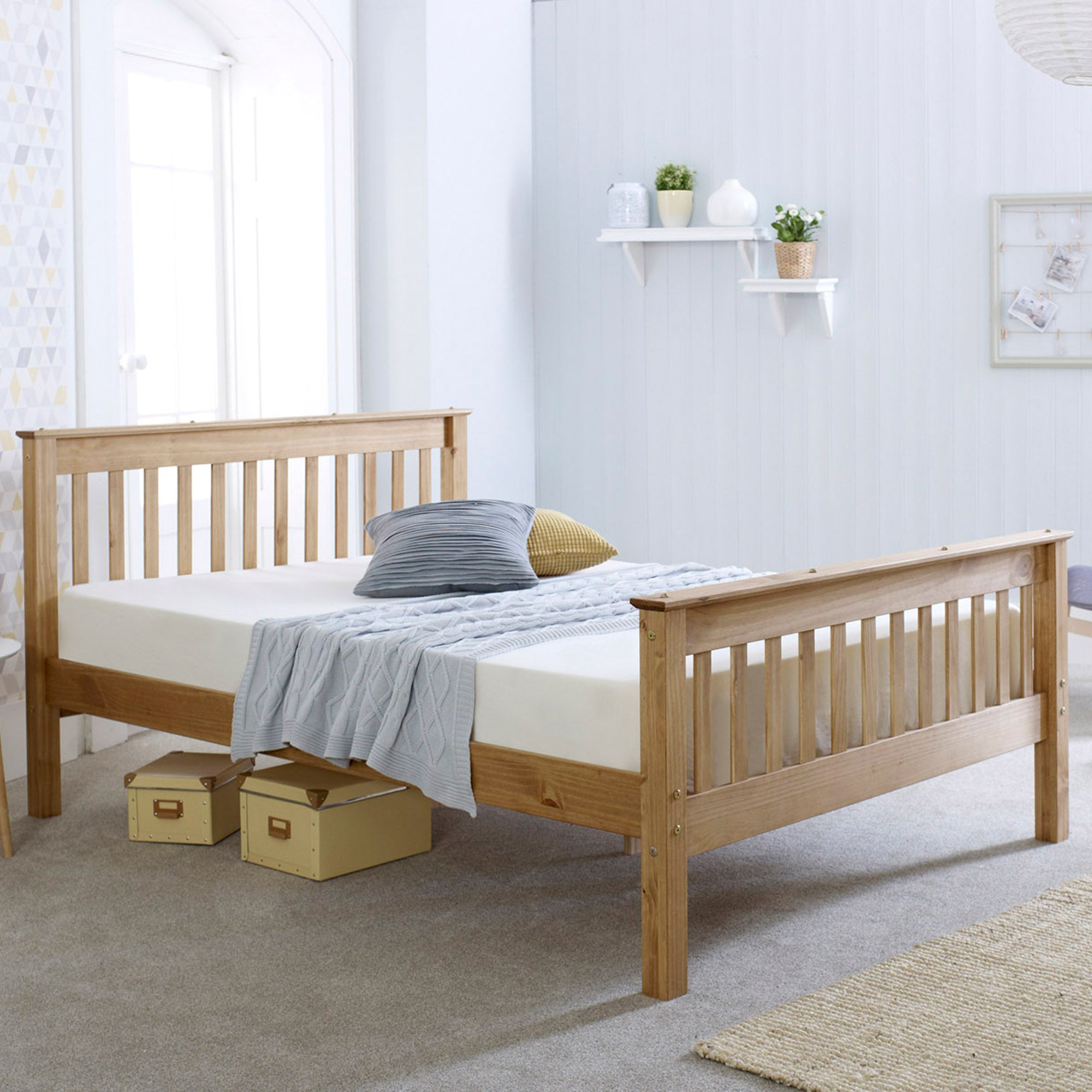 Somerset Solid Wooden Pine Waxed Bed Frame