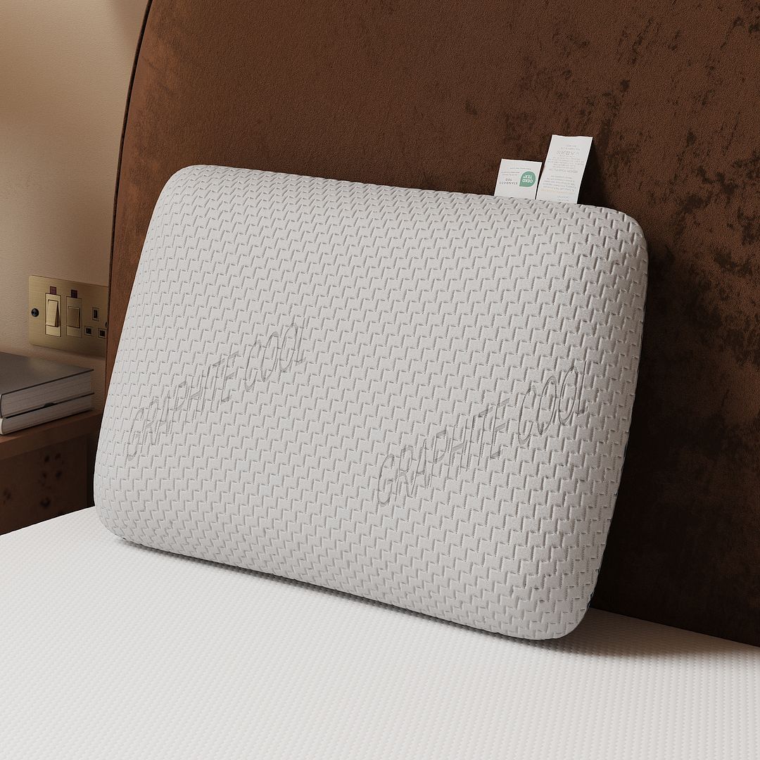 Moulded Memory Foam w Graphite Cover Pillow