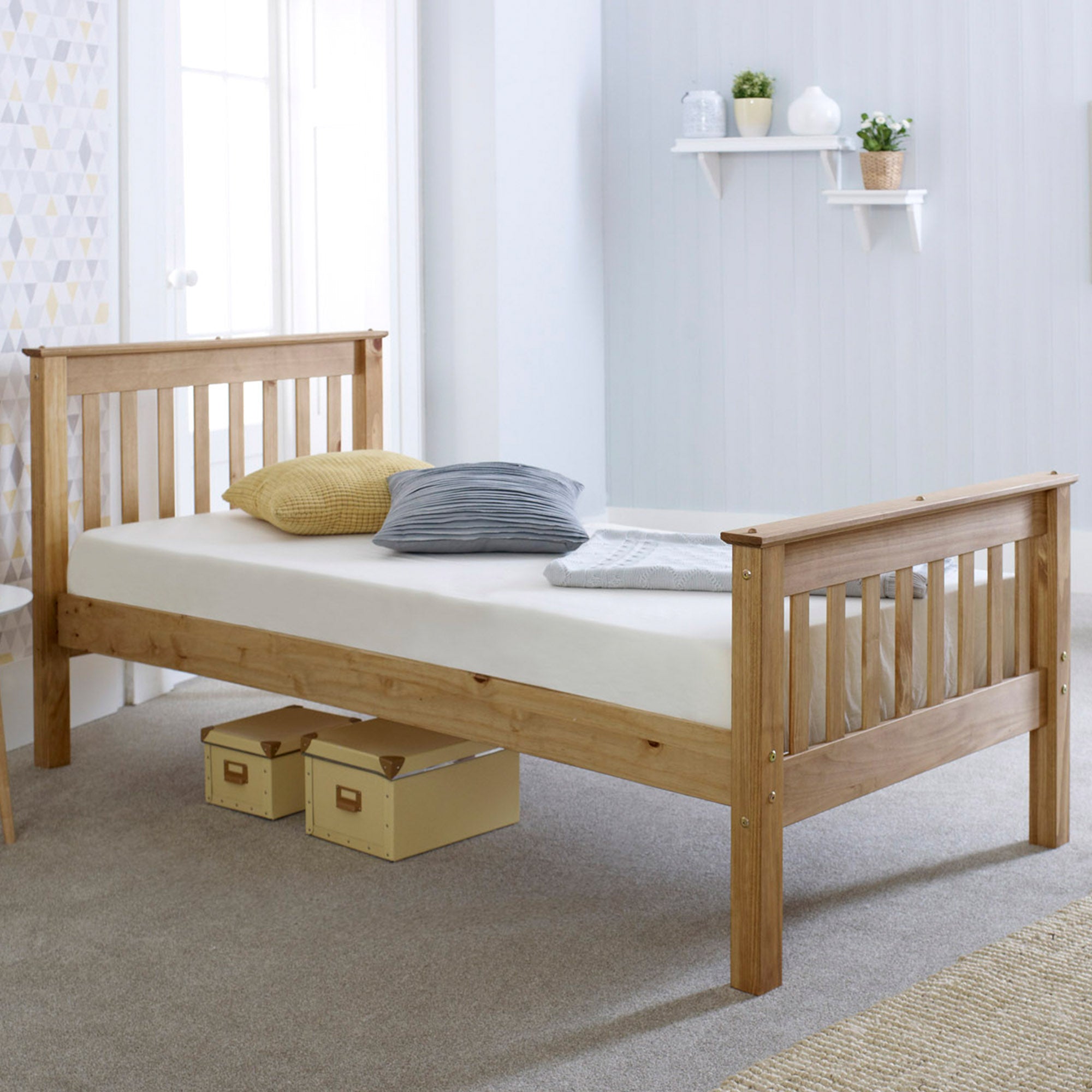 Somerset Solid Wooden Pine Waxed Bed Frame
